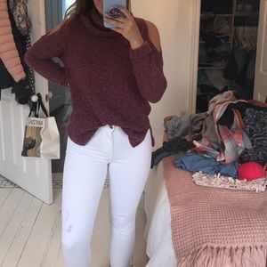 Knit Turtleneck with shoulder cut outs